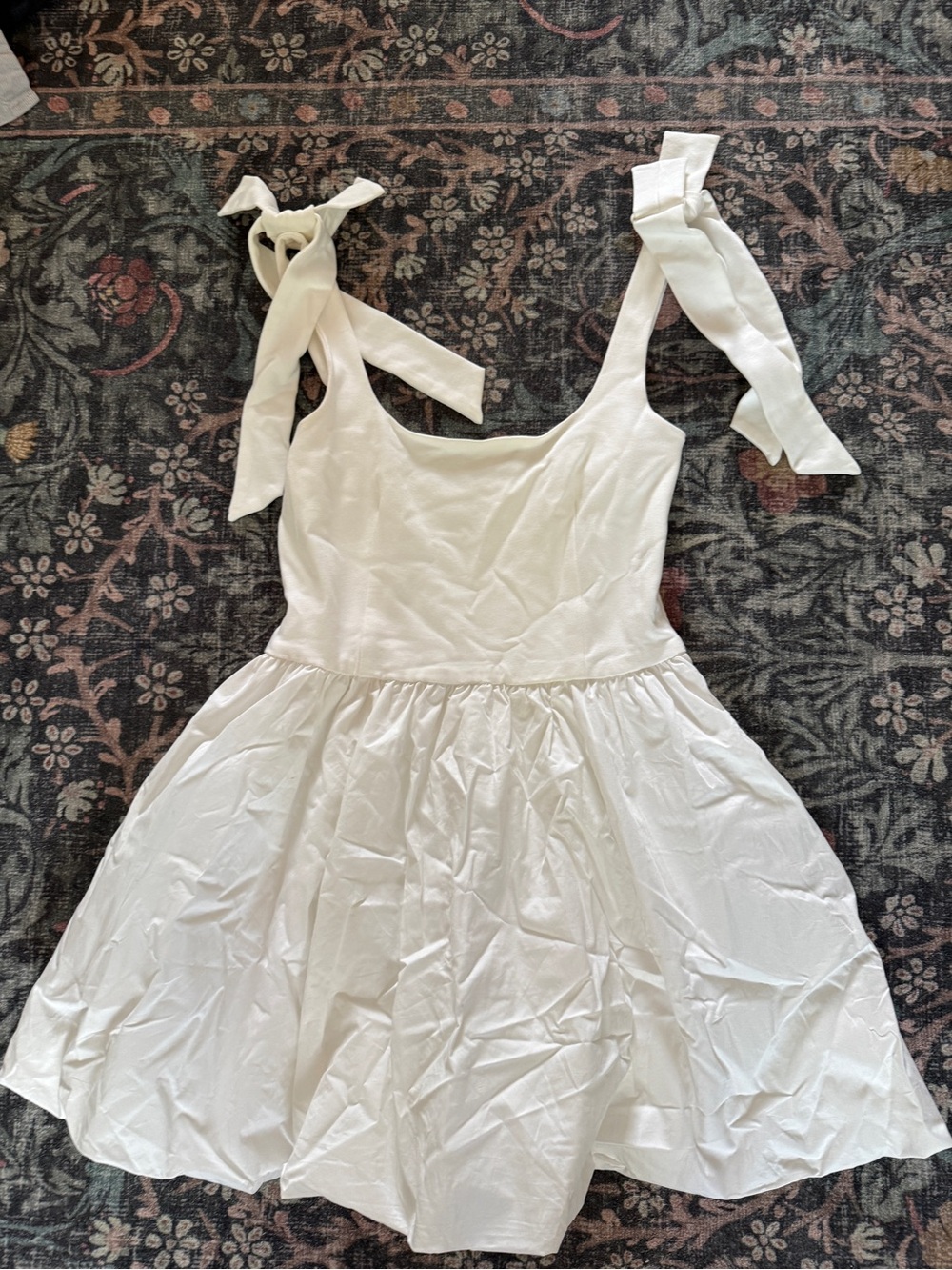 Camila Coelho White Tie-Shoulder Dress